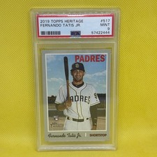 2019 TOPPS HERITAGE #517 FERNANDO TATIS JR. ROOKIE RC PSA 9🔥🔥🏏⚾