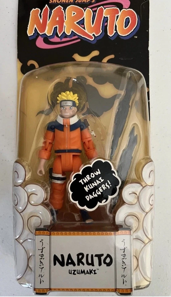 Figura de acción Naruto Uzumaki 2006 Mattel Throw Kunai Daggers sin usar, en caja Foto 2 de 4