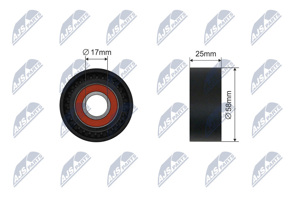 N.T.Y. RNK-ME-076.NTY Tensioner Pulley, V-ribbed belt for MERCEDES-BENZ