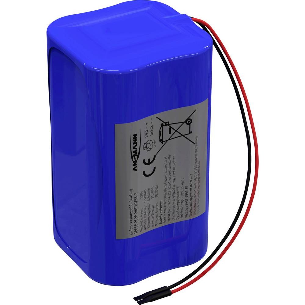 Batterie Li-Ion 7.2V 5200mAh pour remplacer un bloc de piles 18650 usagé en 2S2P