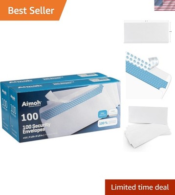 Secure Mailing with 200 Windowless Self-Seal Envelopes, 4  x 9½, 24 LB Paper