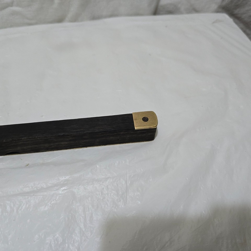 Alexander & Marshall Spirit Level, 10”/26cm, brass/rosewood, Ebony wood ...