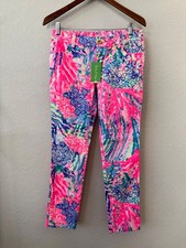 NWT Lilly Pulitzer Callahan Chino Multi Rainbow Soleil Women's Size 4 D