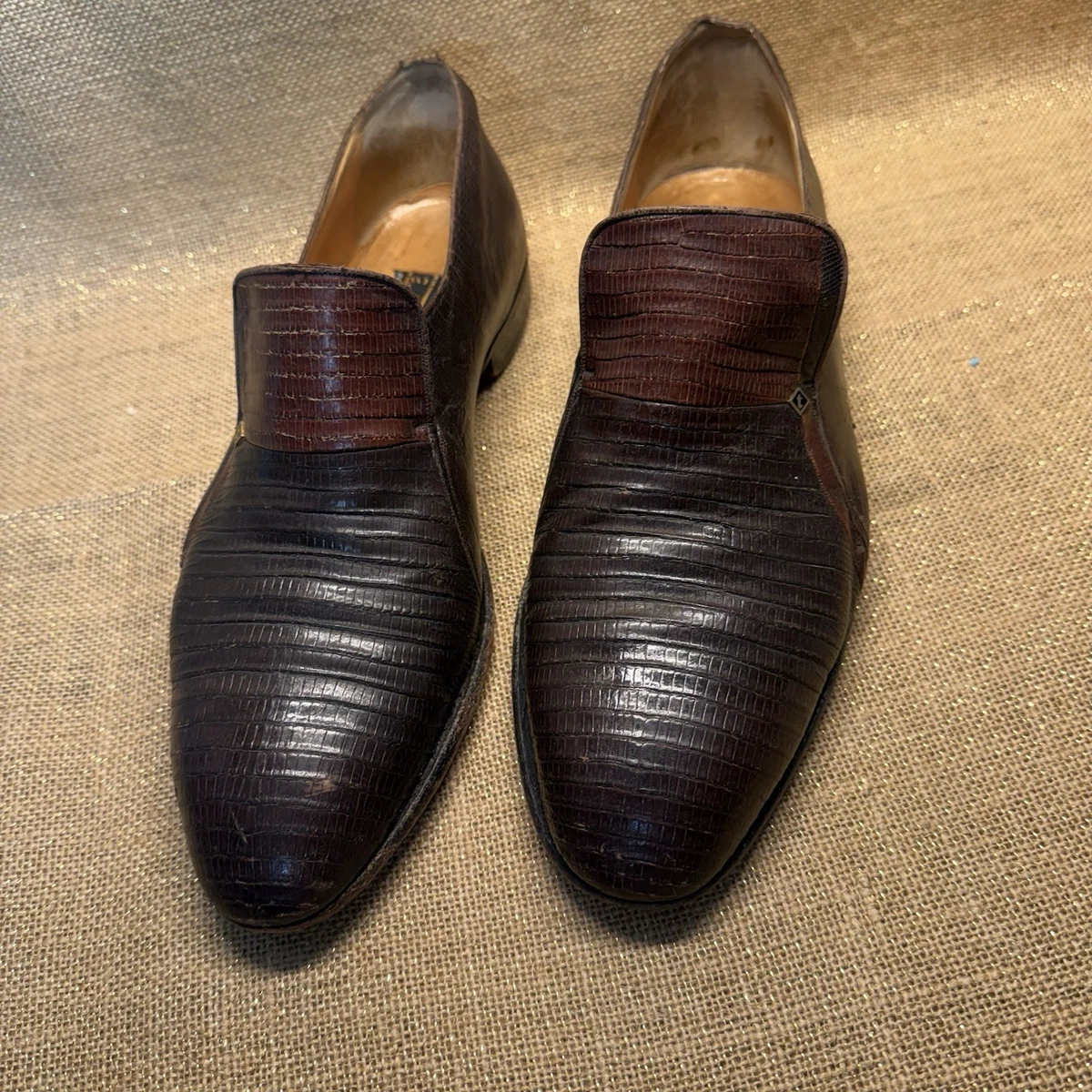 a.testoni MENS BROWN LEATHER CLASSIC DRESS OXFORDS SIZE 9.5 A. Testoni Italy Mens 8.5 Brown Leather Dress Shoes Oxfords main image 4