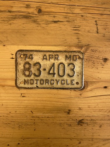 Oldtimer Missouri 1974 US Motorrad Nummernschild 83-403
