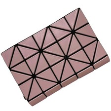 BAOBAO ISSEY MIYAKE Bi-fold Wallet, Pink, BB03-AG781, PVC, Used. Features a