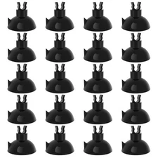 Pawfly 20 Piece Black Aquarium Suction Cup Clips 3/16" Airline Tube Holders Hose