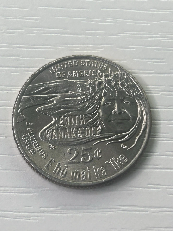 2023 D Edith Kanaka'ole Quarter in Cod We Trust Rare Misprint - Image 2 of 4