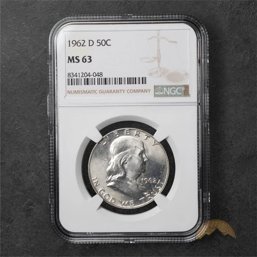 1962-D Franklin Silver Half Dollar 50c - NGC MS63 - Denver