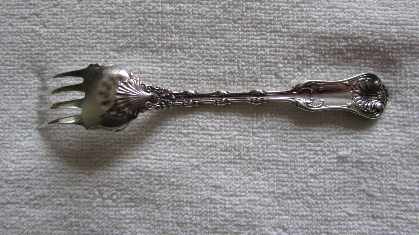 Imperial Queen Whiting Sterling Silver Four-tine Serving Fork