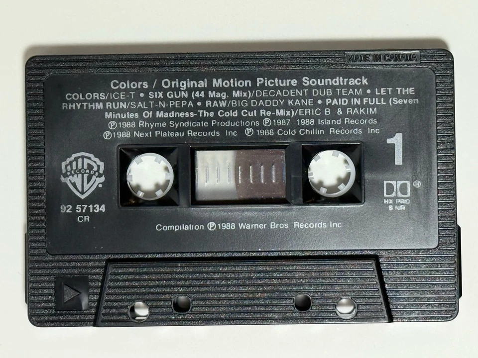 Colors - Movie Original Motion Picture Soundtrack - Cassette Tape 1988 Canada - Image 4 of 4
