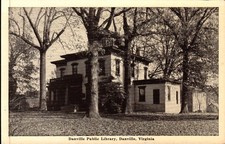 Vintage  Postcard  Danville Public Library Da...