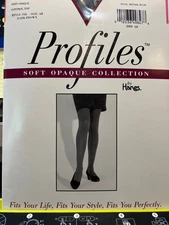 Hanes Profiles Dark Brown Soft Opaque Collection Control Top Pantyhose Size AB
