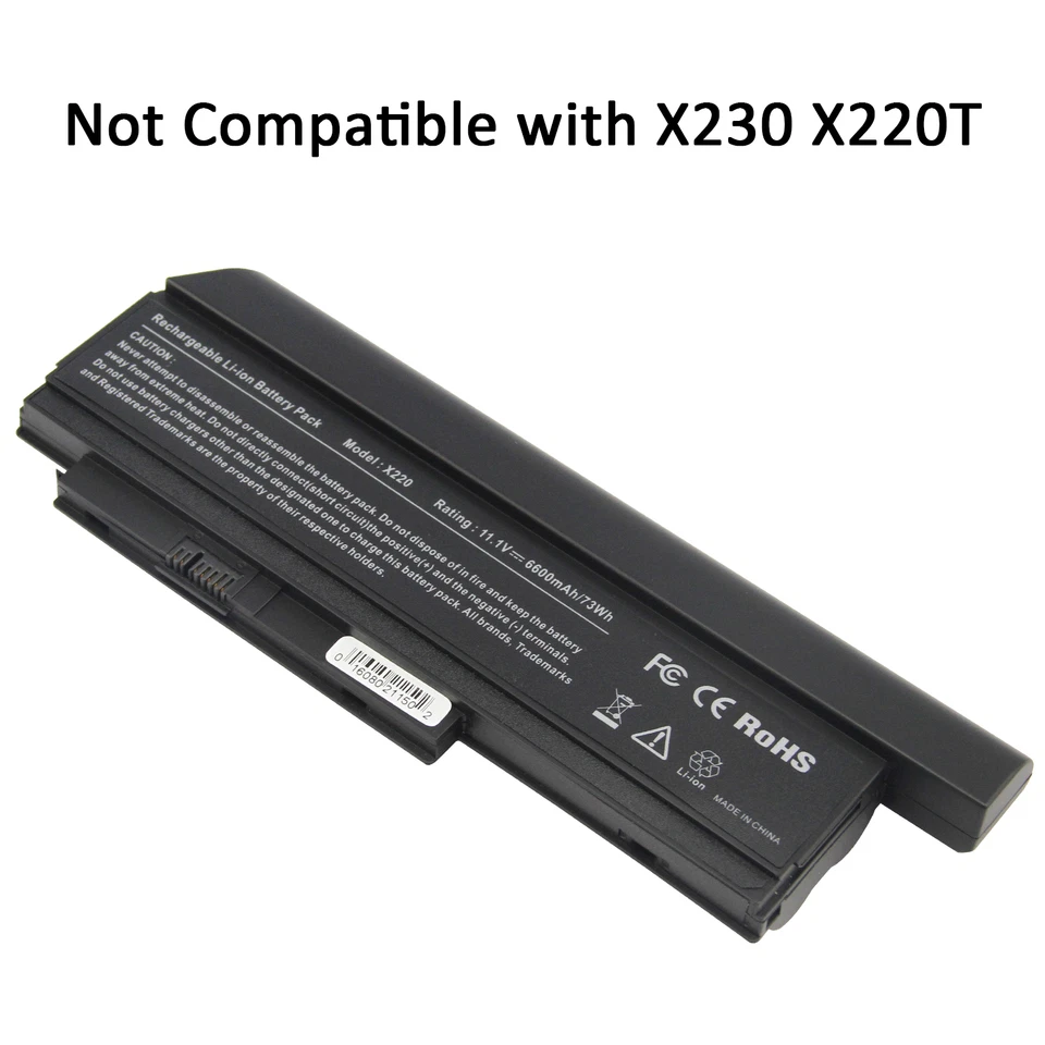 Batería para Lenovo ThinkPad X220 X220i 0A36282 0A36283 0A36307 6600mAh 9 celdas Foto 2 de 4