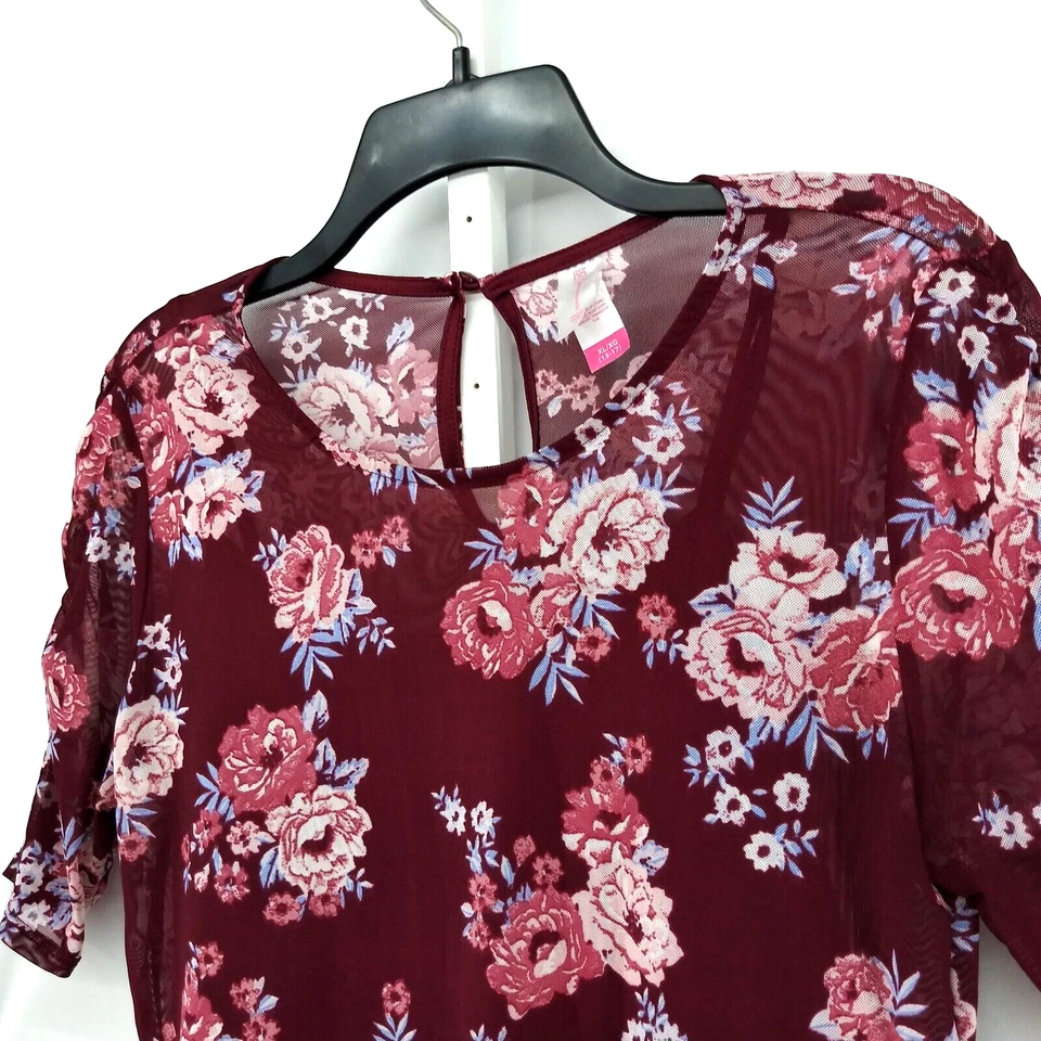 Camisa No Boundaries Mujer Talla XL Roja 2 Piezas Top Transparente y Camisola Blusa Top Foto 2 de 4