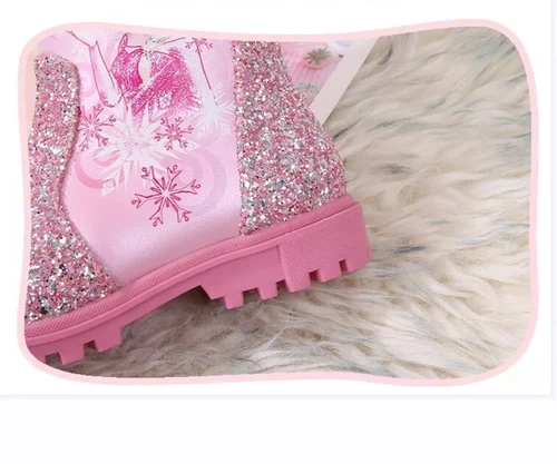 Winter Neu Elsa Kinder Mädchen Elsa Prinzessin Kristall Paillette Kurze Stiefel - Bild 33 von 42