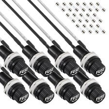 Panel Mount Fuse Holder 5X20 mm 250V AC 10A 125V AC 15A 12V DC Screw Cap Fuse...