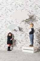 Vliestapete Bn Smalltalk 219263 Kinder Wolken Weiß Grau / Eur 4,50/Qm