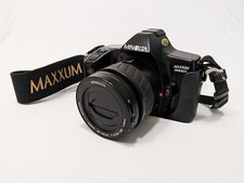 MINOLTA MAXXUM 3000i SLR Film Camera AF 35-80 Zoom Lens  Flash - Read
