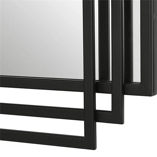 Uttermost Amherst Contemporary Iron and MDF Mirror in Matte Black - Picture 5 of 8