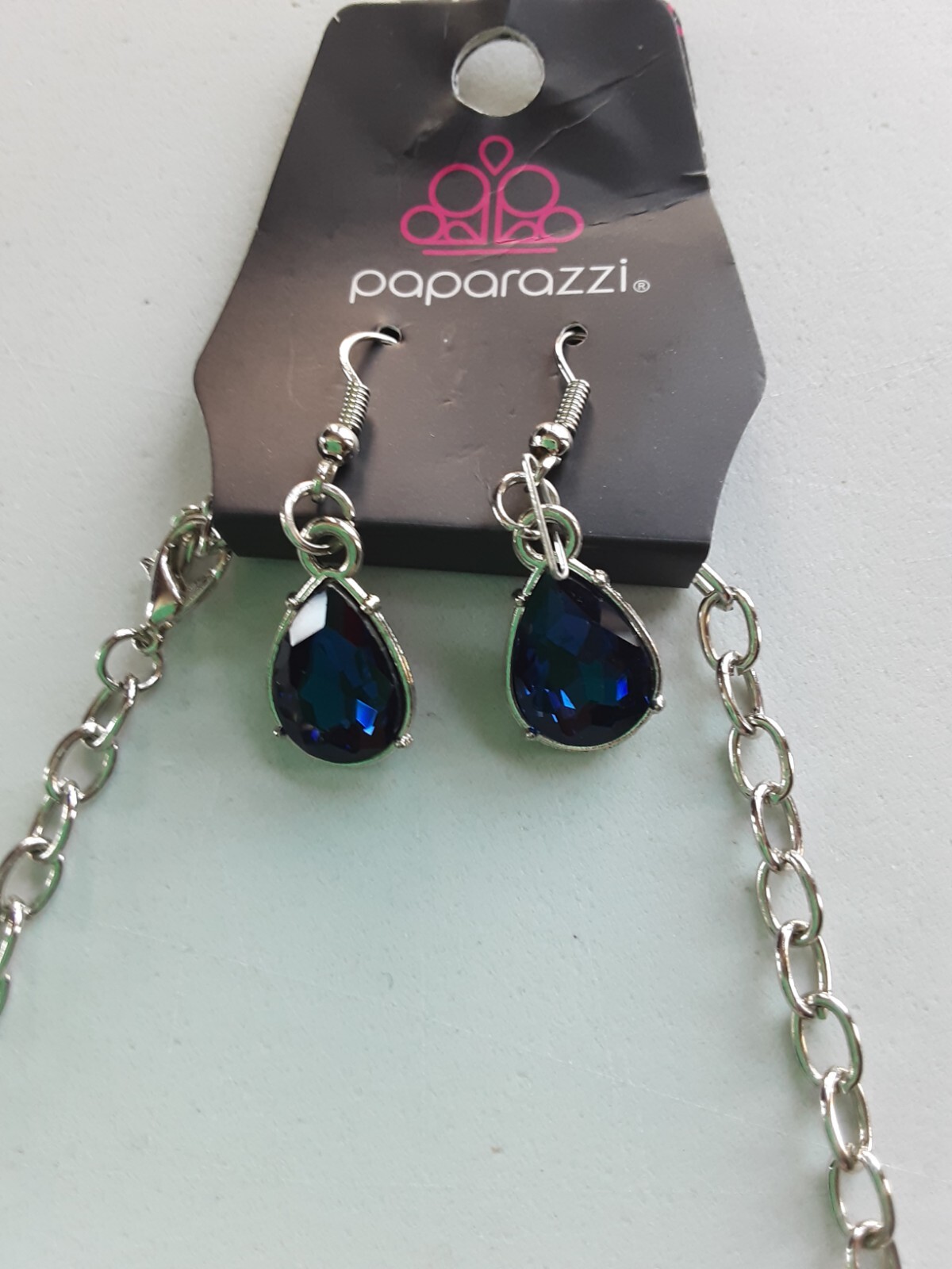 Paparazzi Debutant Drama Blue Saphire Necklace eBay