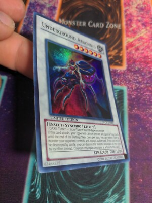 Yu-Gi-Oh! Underground Arachnid DPC5-EN001 Limited Super Rare Near Mint a1/  | eBay