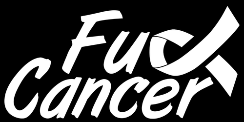 F*ck Cancer Decal, Ribbon, JDM Decal for Car, Windows, Outdoors, Phone, Computer - Afbeelding 1 van 5