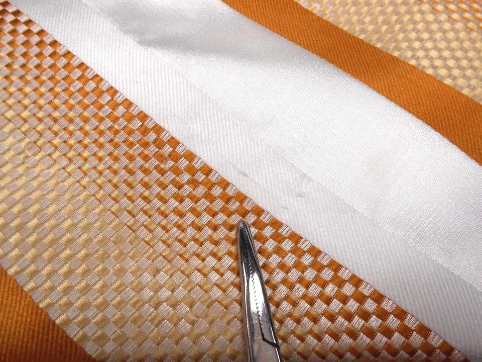 Clericci 男式涤纶领带 56.5 英寸 X 3.75 英寸多色英国条纹 — 第 4/4 张图片