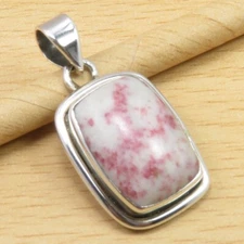 Factory Direct CINNABAR Pendant 1.3" 925 Solid Stamp Silver Online Jewelry Store