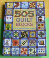 Better Homes&Gardens 505 QUILT BLOCKS-plus 36 projects to make,NEW HC/DJ BH&G