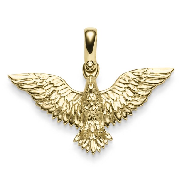 AnhäNger Adler 3D-Geformt Aus 585 Gold Gelbgold Massiv GläNzend 38,5X30Mm-image