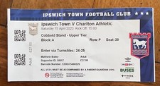 Ipswich Town v Charlton Athletic Ticket 15/4/2023 Football League One