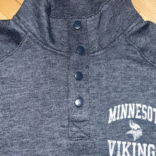 NWT 47 Brand NFL MN Vikings 1/4 Snap Pullover Gray Sz XXL Officially Licensed - Picture 9 of 24
