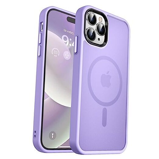 Strong Magnetic for iPhone 14 Pro Max Case [Compatible with A-Light Purple