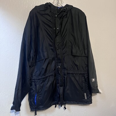 HELLY HANSEN RAIN SAILING JACKET WOMENS SIZE XS BLACCK HOODED PACKABLE