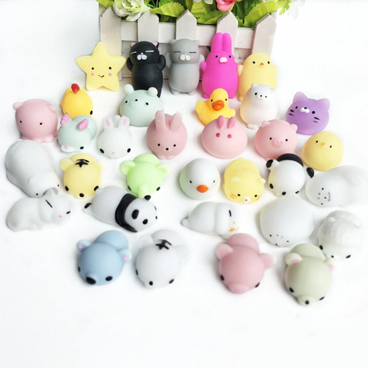 Cute Animal Squishies Kawaii Mochi Squeeze Stretch Stress Squishy Toy