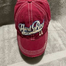 Hard Rock Cafe Love All Serve All Baseball Hat Cap Red Adjustable