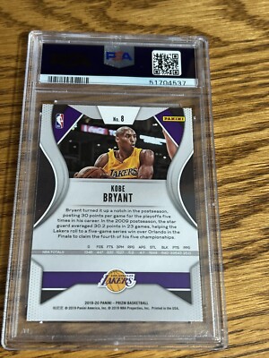 Kobe Bryant PSA 10 2019 Panini Prizm Los Angeles Lakers
