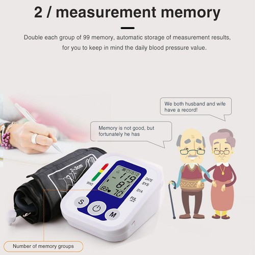 Digital Blood Pressure Automatic Monitor Upper Arm Cuff Blood Pressure Machine - Picture 10 of 15