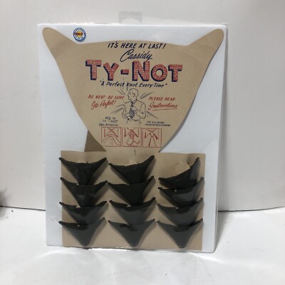 Vintage Cassidy Tie (TY- NOT) Display.  . Mfg. By TY- NOT San Antonio