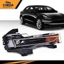 Fit For 2017-23 Tesla Model 3 Y Up-Level Fog Light Lamp Amber DRL Passenger Side