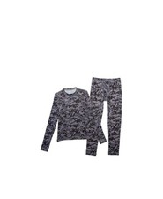 Cuddl Duds Boys Baselayers Top Bottoms 2 Piece Thermal Set Black XS