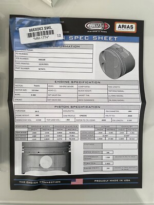 CP Pistons SC7471 CP Piston & Ring Set Bore 86mm For 1JZGTE/2JZGTE