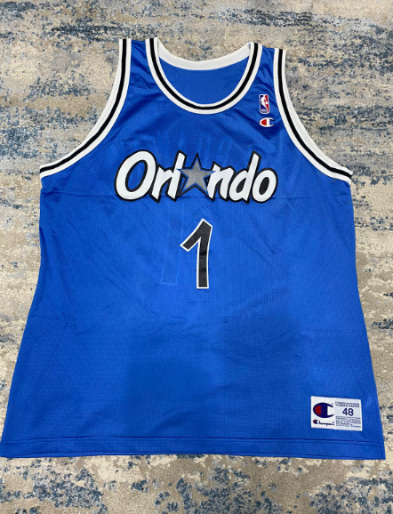 VINTAGE Orlando Magic Jersey Mens 48 Blue Penny Hardaway #1