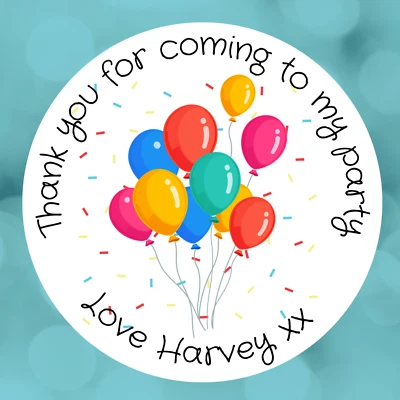 SEWSHELLEYCRAFTS Personalised Birthday Stickers Labels Thank You For Coming To My Party Bag Seals