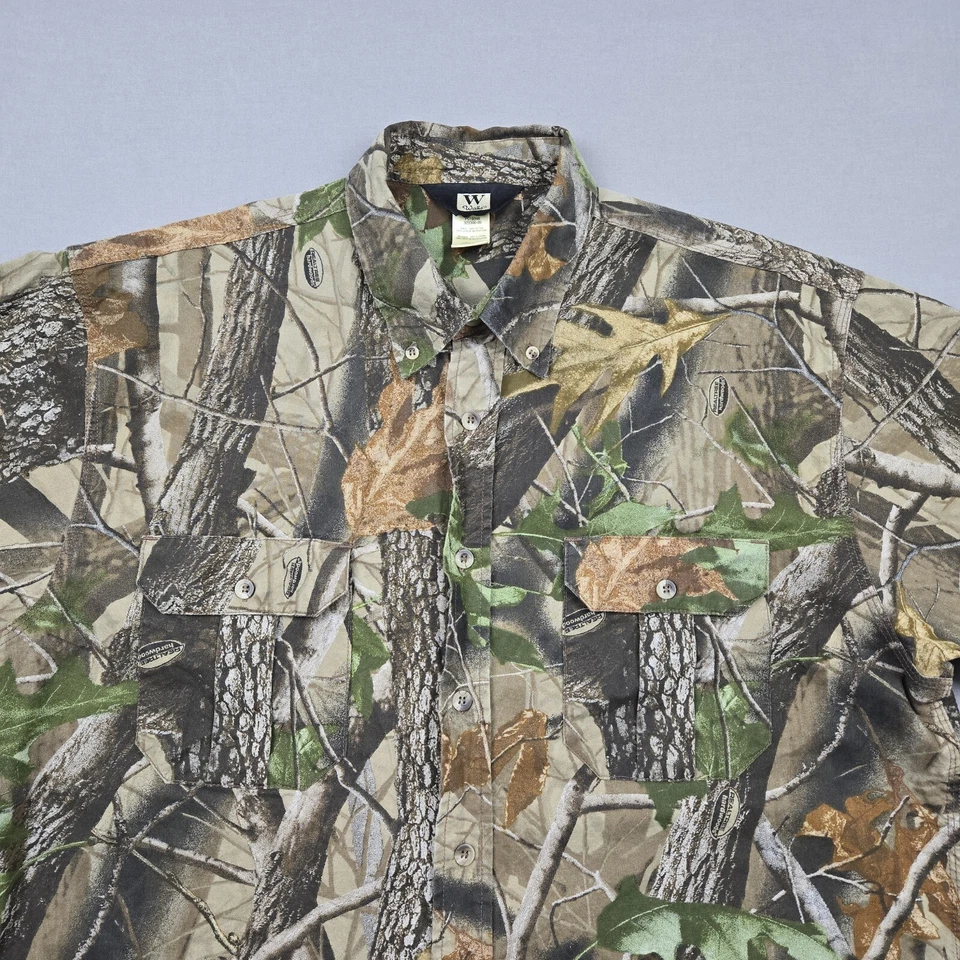Vintage Walls Shirt Realtree Hardwoods Large Short Sleeve Button Up - Image 2 of 4