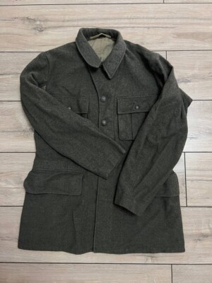 Vintage Swedish Wool army coat field jacket 1940ss military