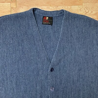 Arnold Palmer by Robert Bruce Cardigan Sweater Blue Men's XL Arnold Palmer by Robert Bruce Cardigan Sweater Blue Men's XL