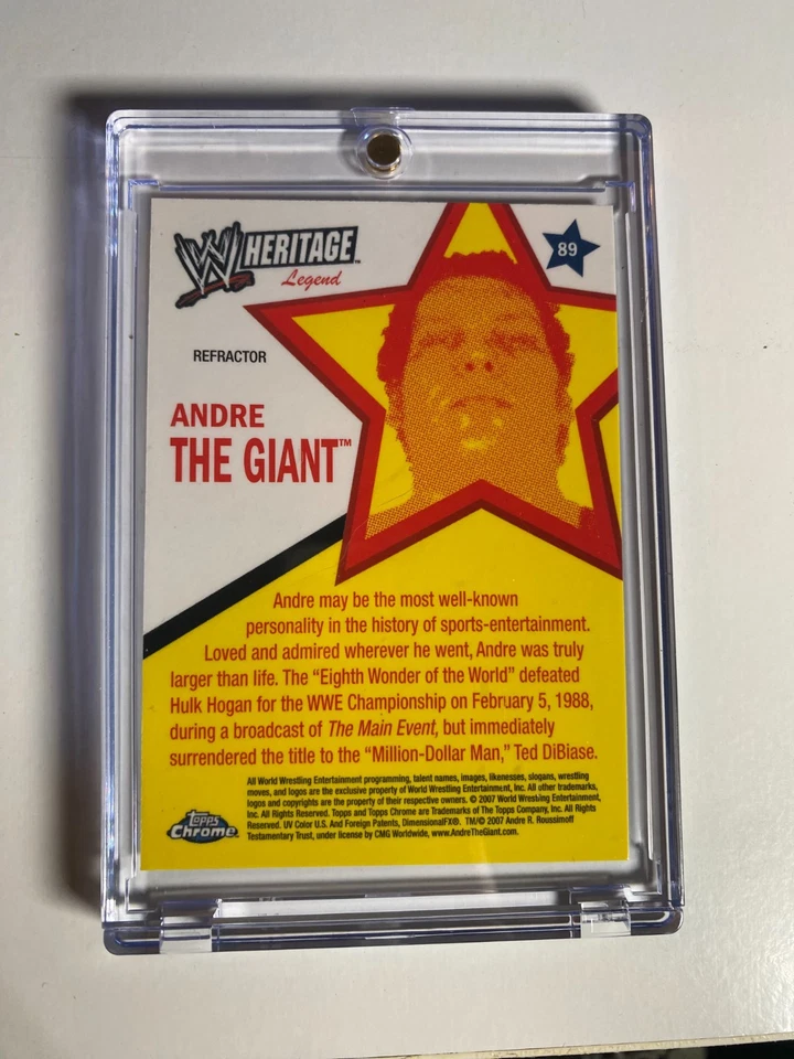 2007 Topps Heritage II Chrome WWE Refractors #89 Andre the Giant EX+ L D87731 - Image 2 of 2