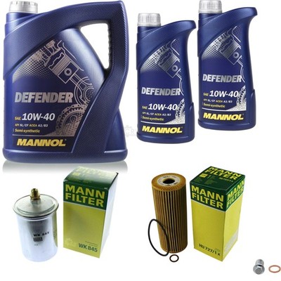 MANN-FILTER Inspektionspaket 7 L MANNOL Defender 10W-40 für Mercedes SL 320